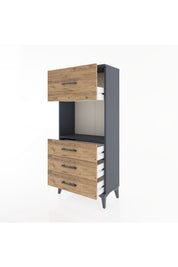 Hyperion Dolap Tek Raflı 4 Çekmeceli 60x44x134 - S50M027V6B