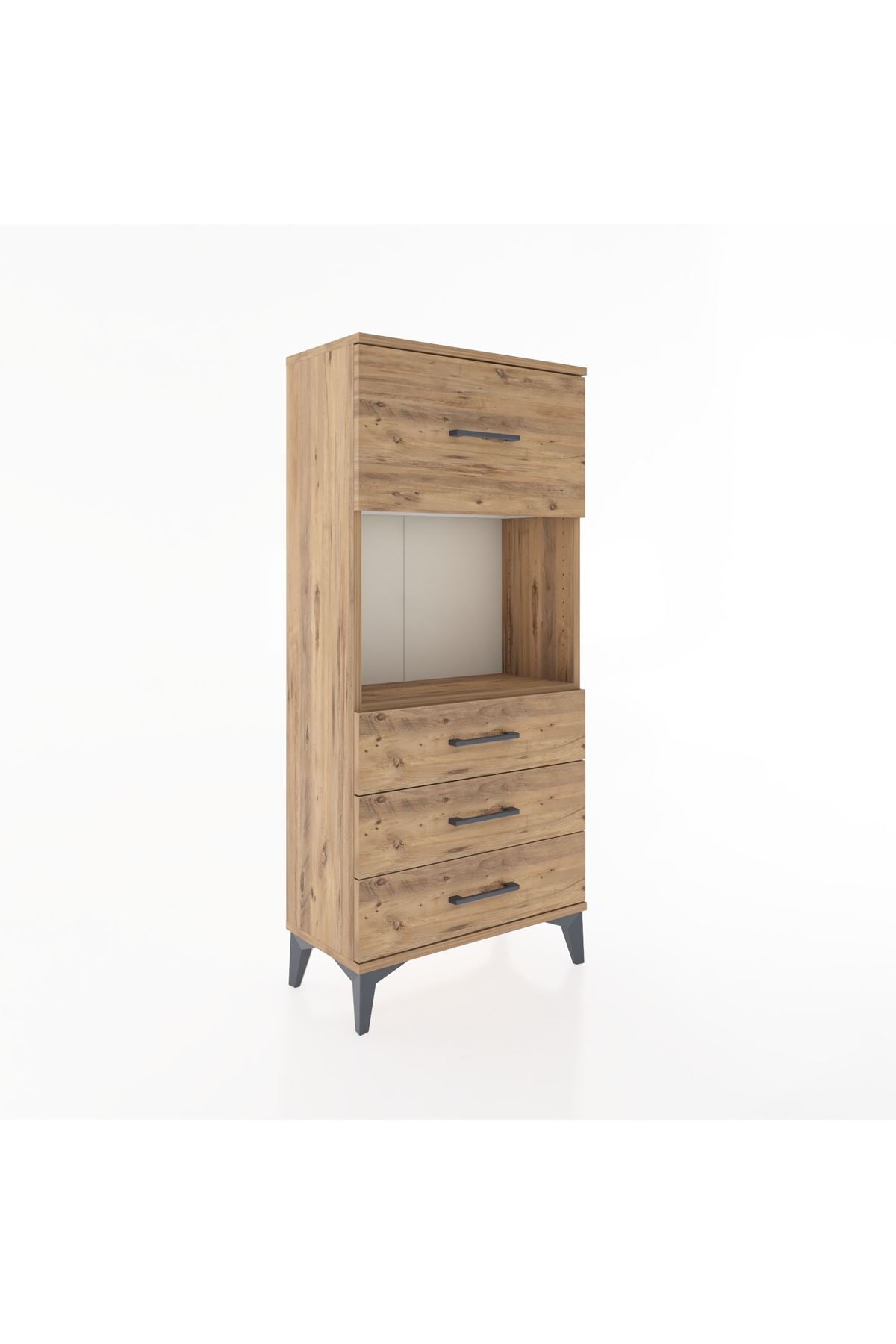 Hyperion Dolap Tek Raflı 4 Çekmeceli 60x44x134 - S50M027V9B