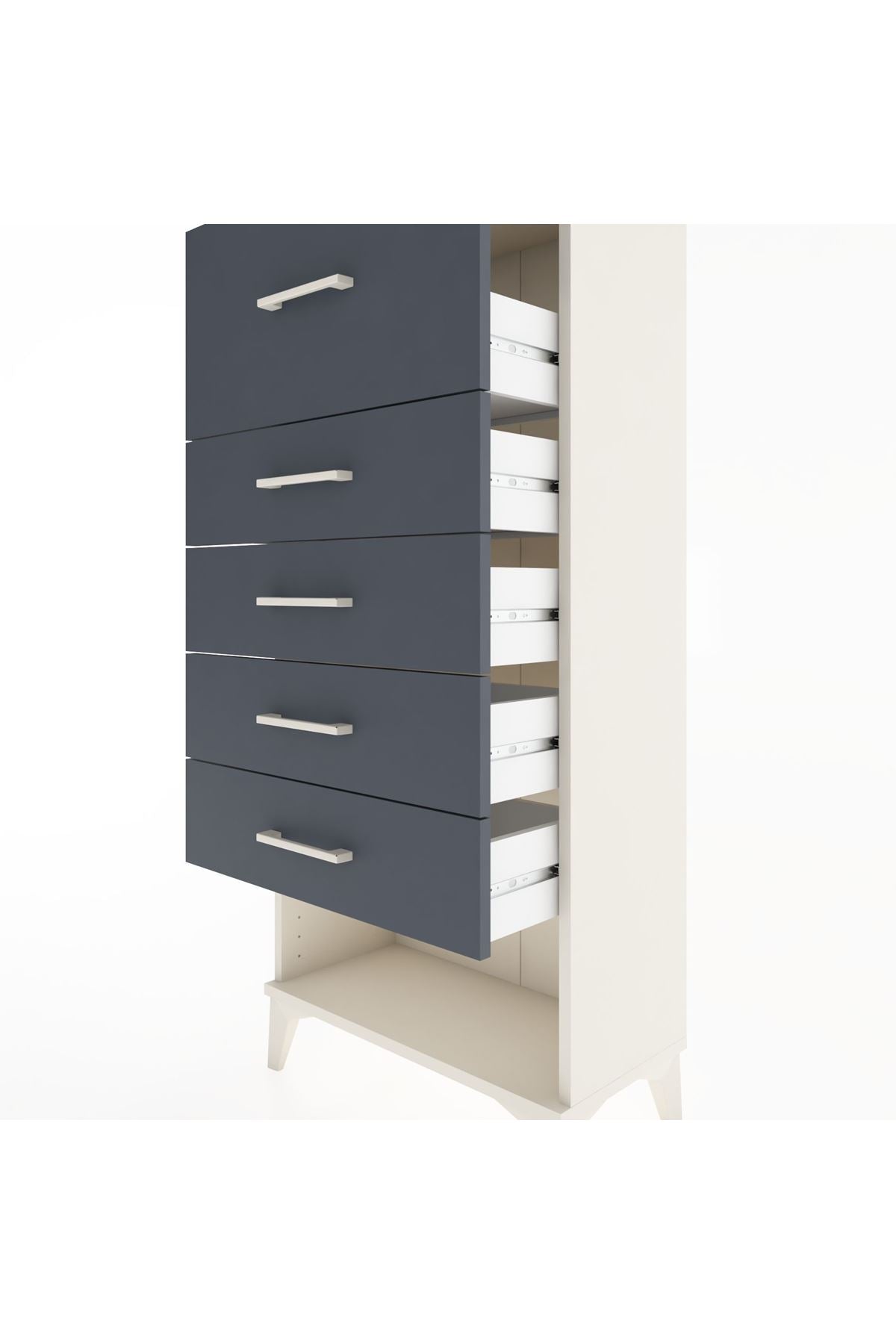 Hyperion Dolap 5 Çekmeceli 60x44x134 Aytaşı-Antrasit