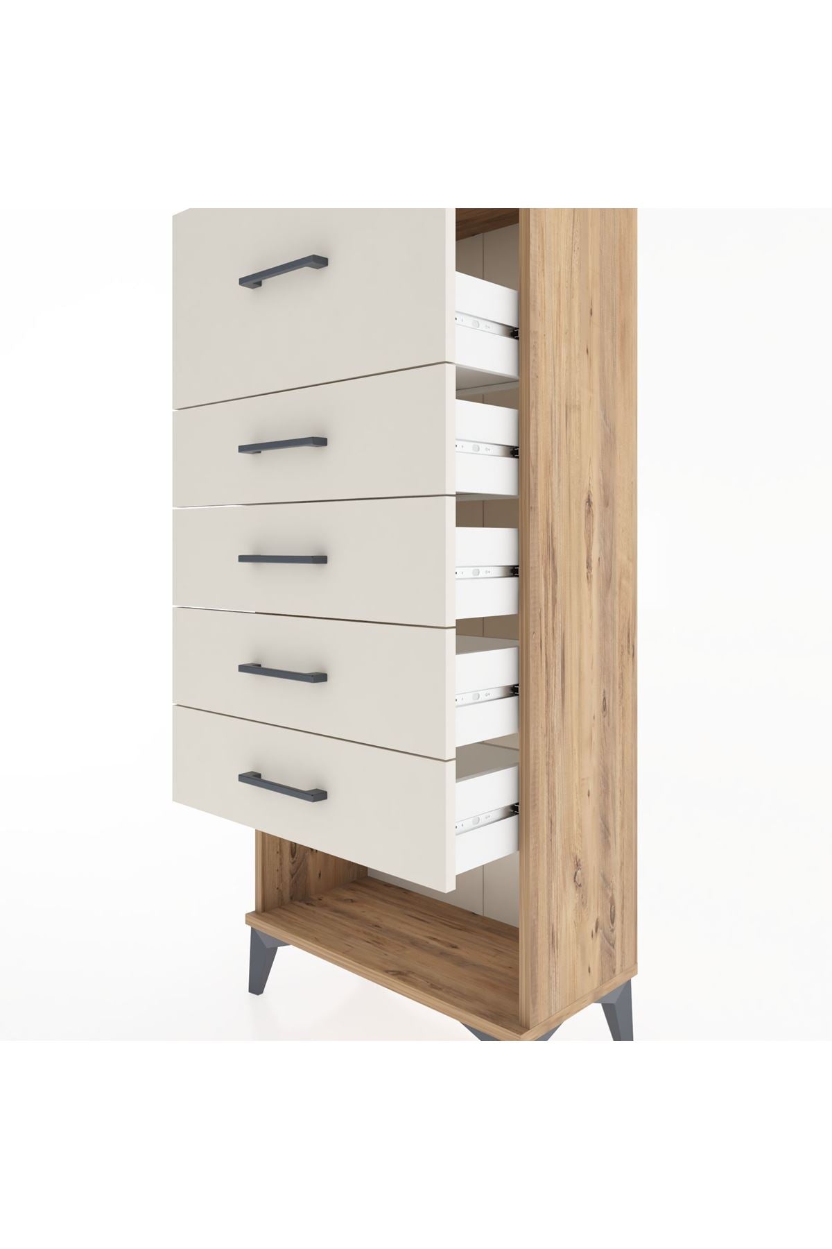 Hyperion Dolap 5 Çekmeceli 60x44x134 Çam-Aytaşı