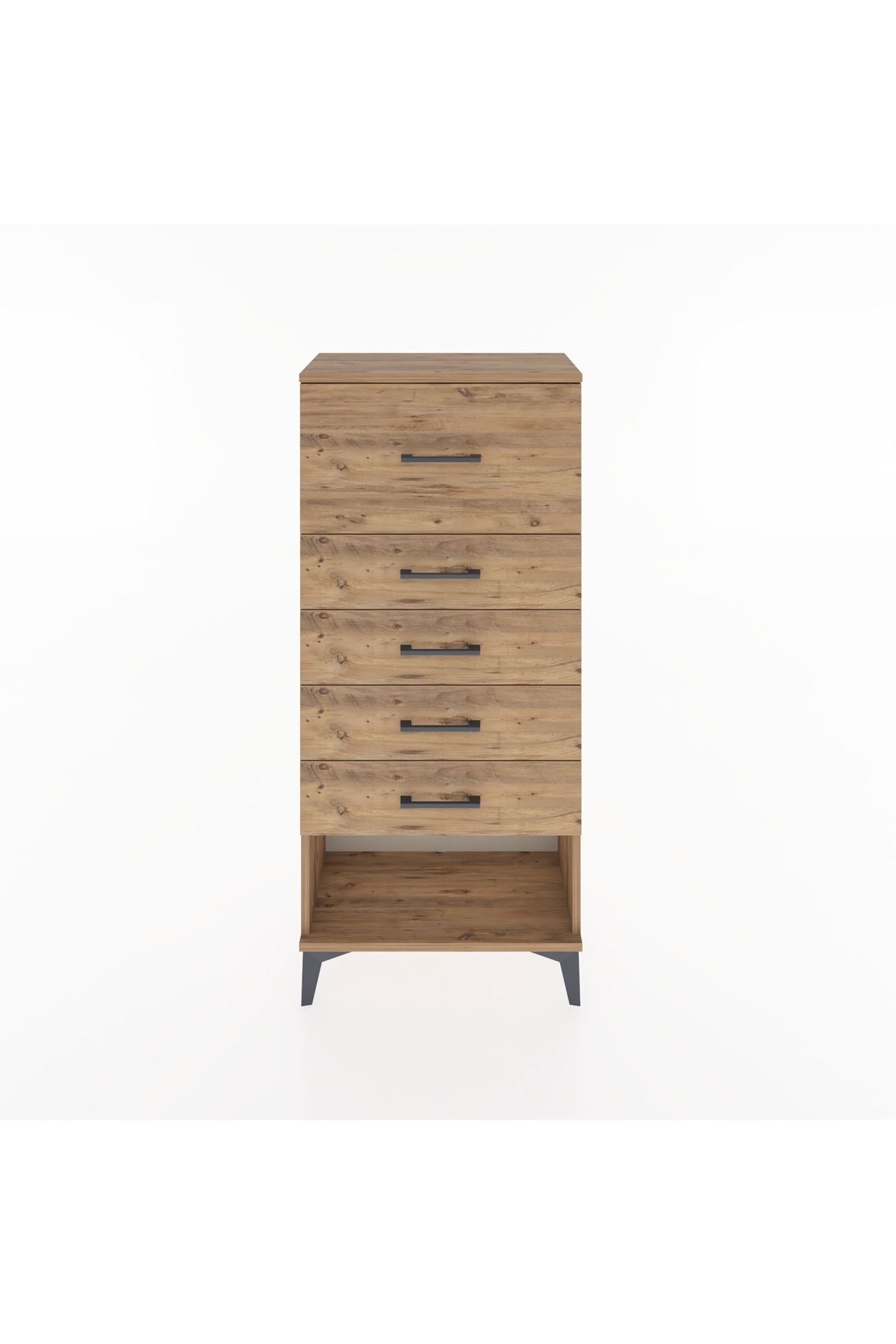Hyperion Dolap 5 Çekmeceli 60x44x134 Çam-Çam