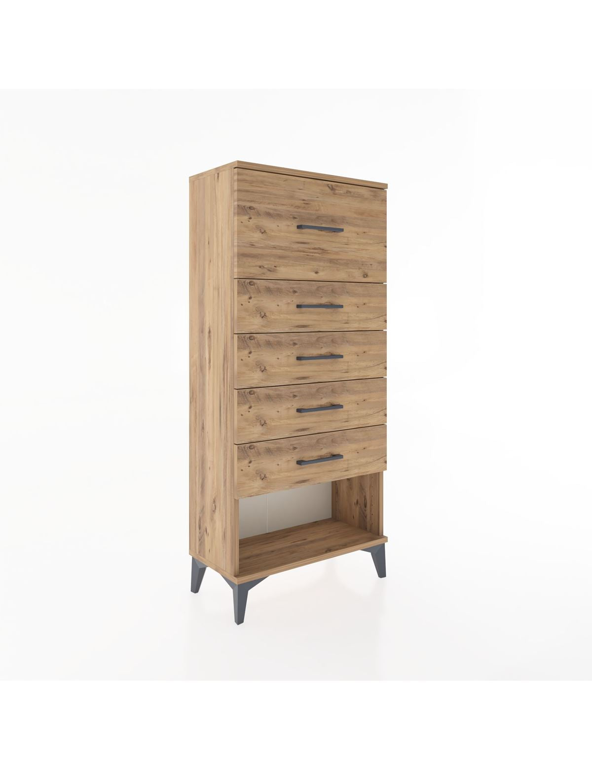 Hyperion Dolap 5 Çekmeceli 60x44x134 Çam-Çam