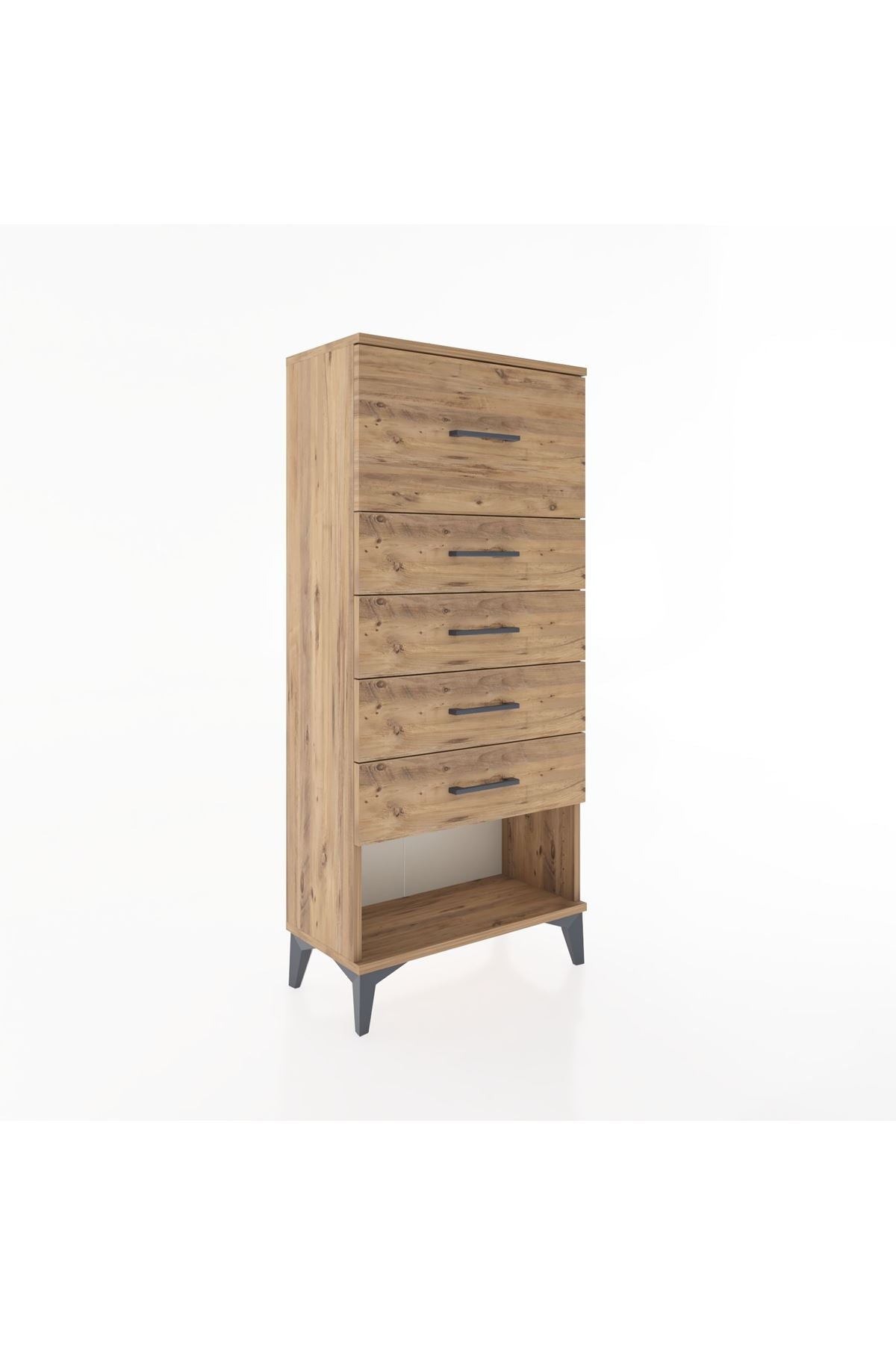 Hyperion Dolap 5 Çekmeceli 60x44x134 Çam-Çam