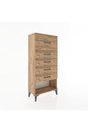 Hyperion Dolap 5 Çekmeceli 60x44x134 Çam-Çam