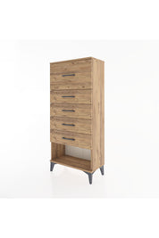 Hyperion Dolap 5 Çekmeceli 60x44x134 Çam-Çam