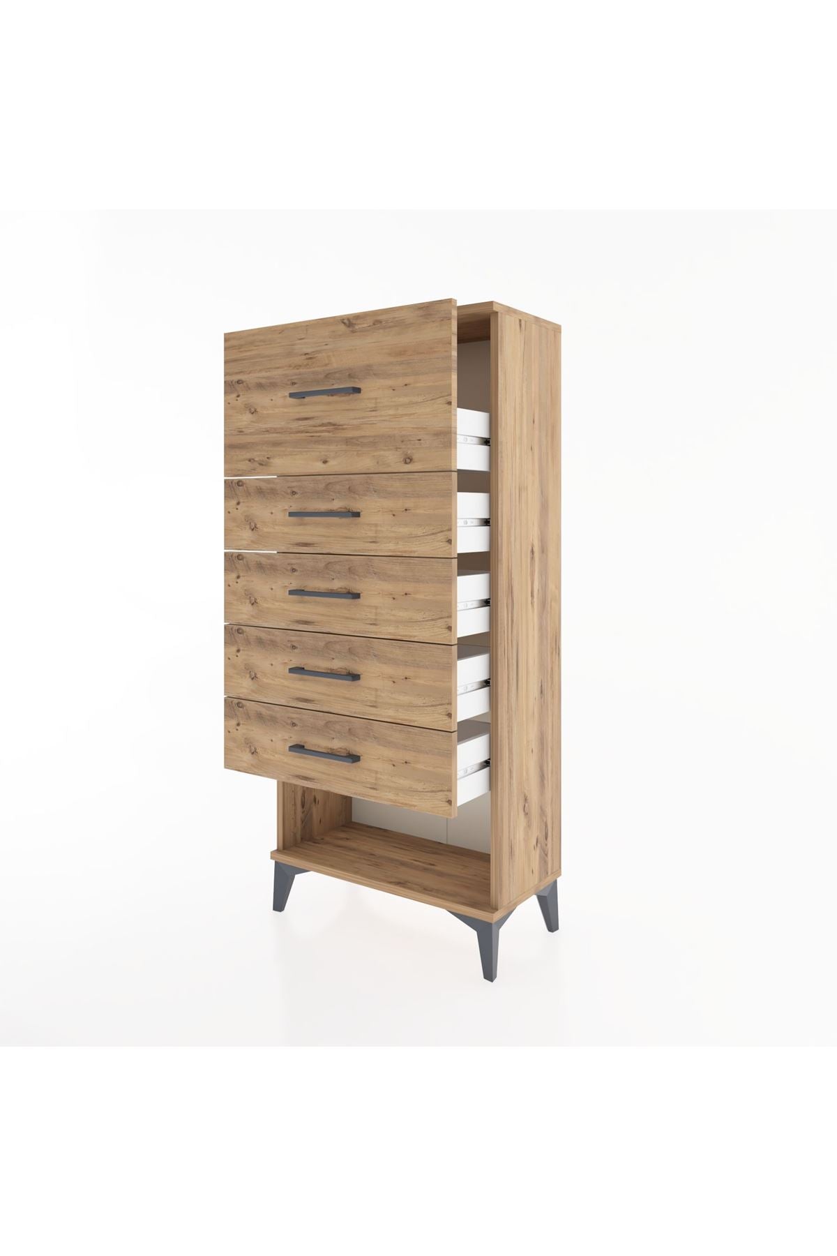 Hyperion Dolap 5 Çekmeceli 60x44x134 Çam-Çam