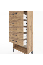 Hyperion Dolap 5 Çekmeceli 60x44x134 Çam-Çam