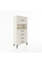 Hyperion Dolap Tek Raflı 5 Çekmeceli 60x44x134 - S50M029V1B