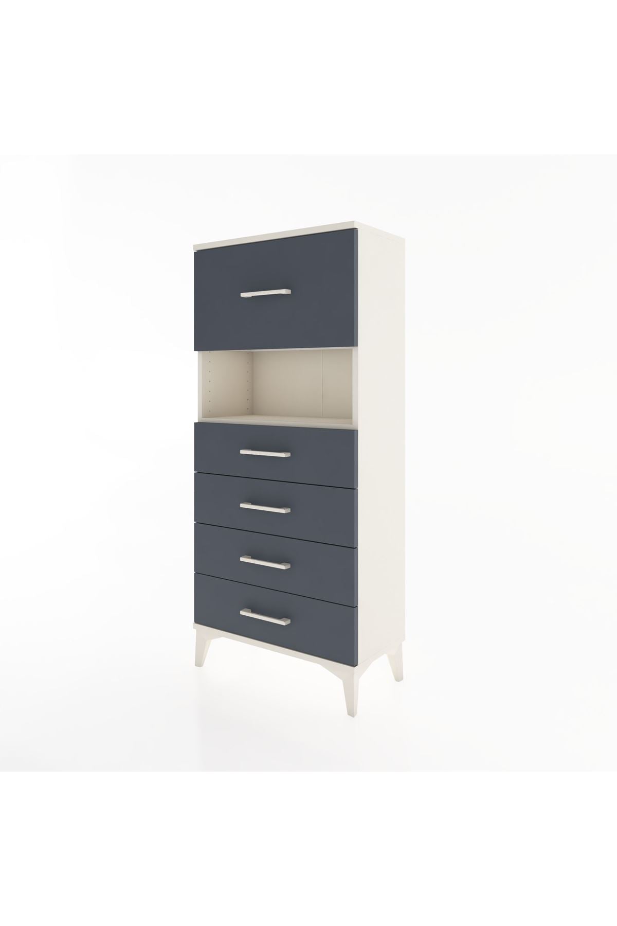 Hyperion Dolap Tek Raflı 5 Çekmeceli 60x44x134 - S50M029V2B