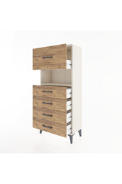 Hyperion Dolap Tek Raflı 5 Çekmeceli 60x44x134 - S50M029V3B