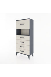 Hyperion Dolap Tek Raflı 5 Çekmeceli 60x44x134 - S50M029V4B