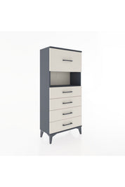 Hyperion Dolap Tek Raflı 5 Çekmeceli 60x44x134 - S50M029V4B