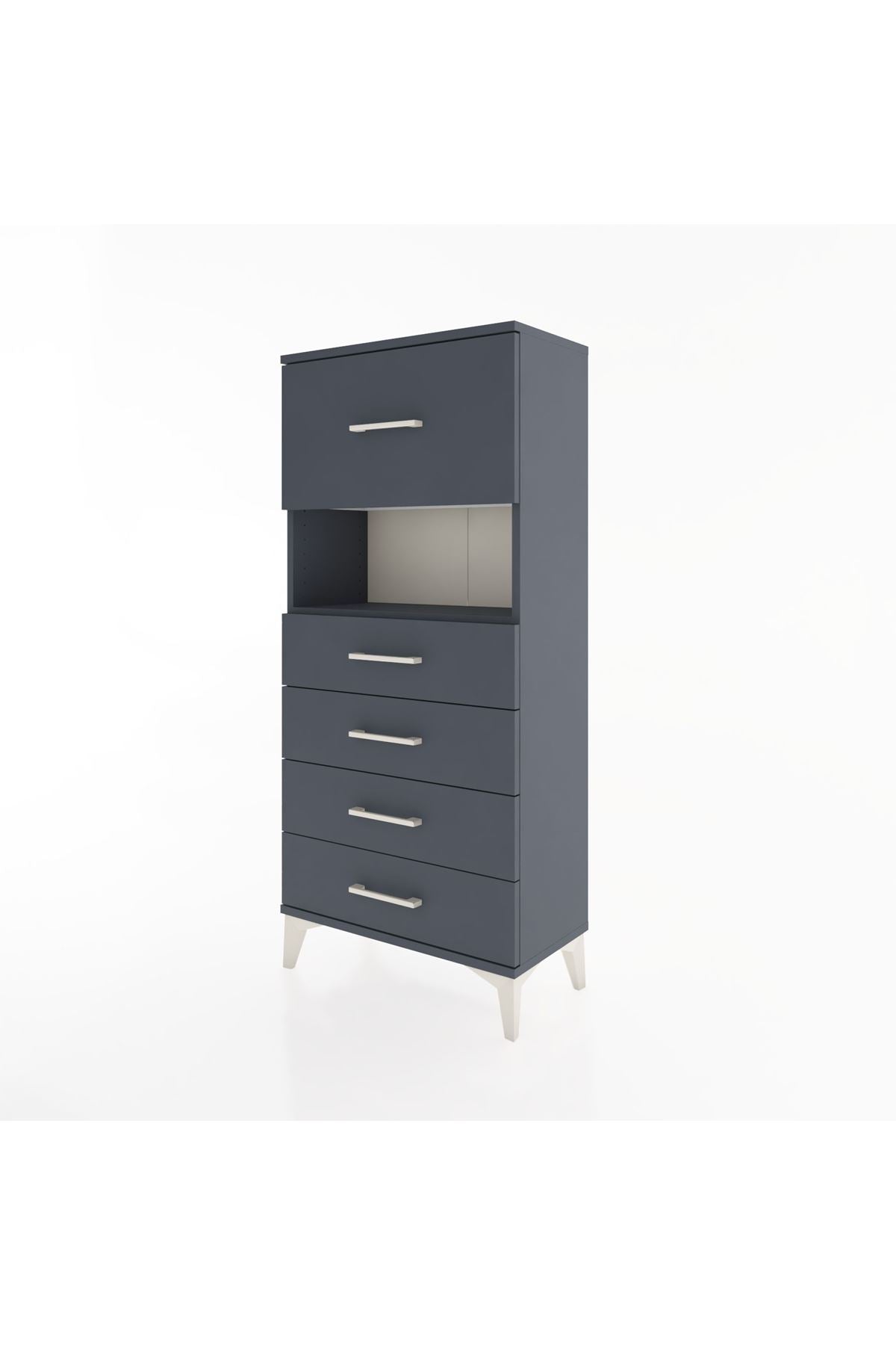 Hyperion Dolap Tek Raflı 5 Çekmeceli 60x44x134 - S50M029V5B