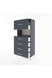 Hyperion Dolap Tek Raflı 5 Çekmeceli 60x44x134 - S50M029V5B
