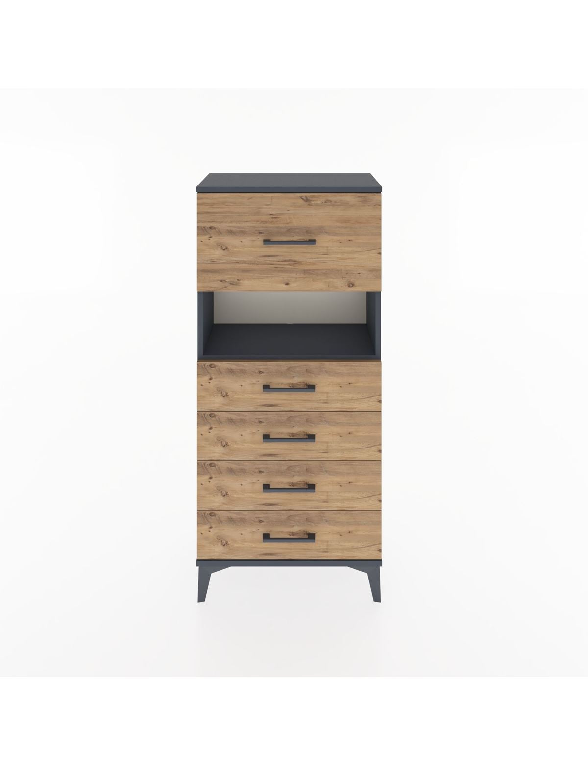 Hyperion Dolap Tek Raflı 5 Çekmeceli 60x44x134 - S50M029V6B