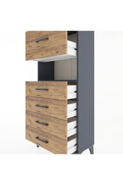Hyperion Dolap Tek Raflı 5 Çekmeceli 60x44x134 - S50M029V6B