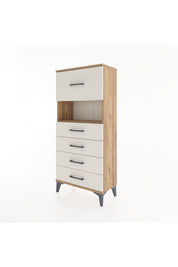 Hyperion Dolap Tek Raflı 5 Çekmeceli 60x44x134 - S50M029V7B
