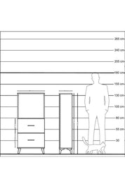 Hyperion Dolap Tek Raflı 2 Çekmeceli 60x44x134 - S50M030V2B