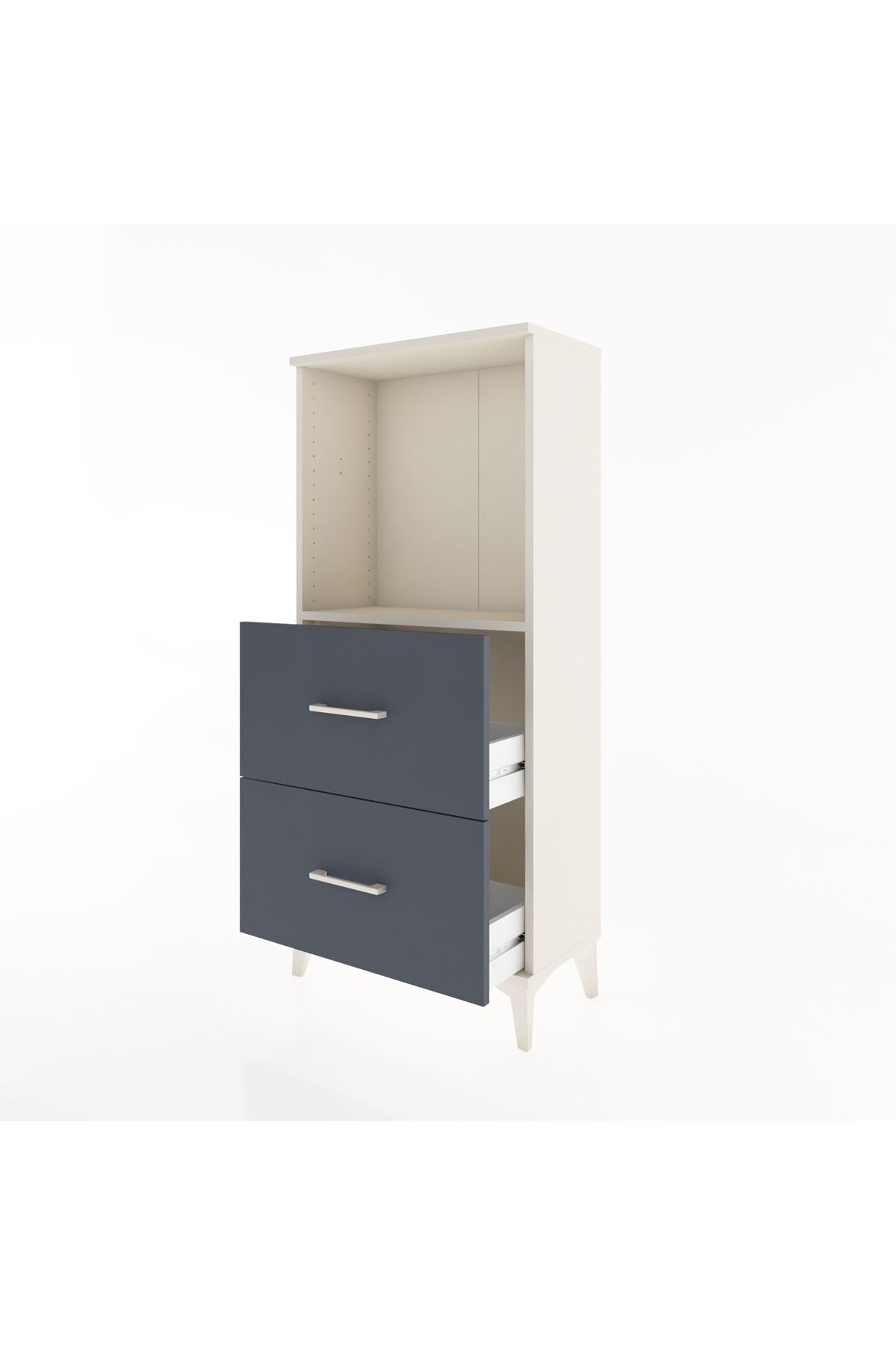 Hyperion Dolap Tek Raflı 2 Çekmeceli 60x44x134 - S50M030V2B