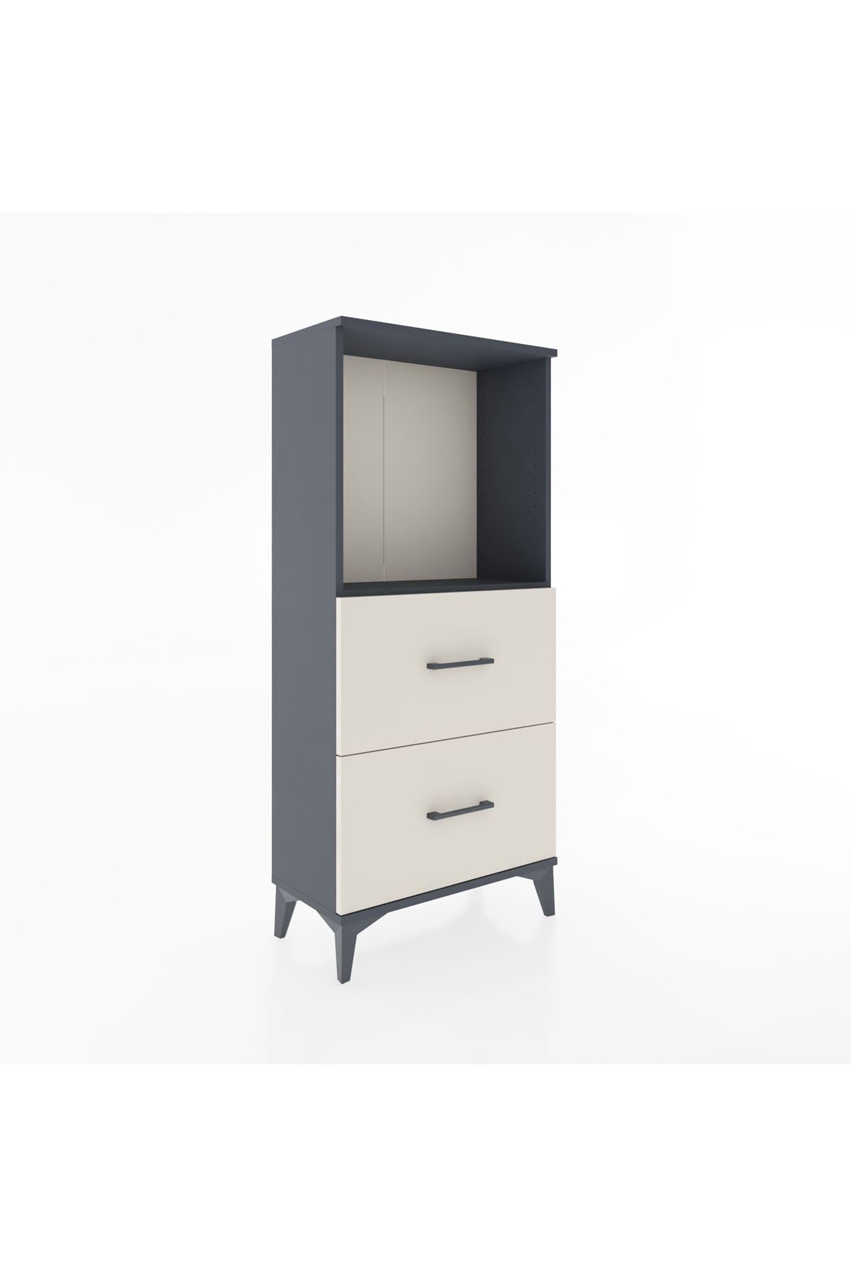 Hyperion Dolap Tek Raflı 2 Çekmeceli 60x44x134 - S50M030V4B