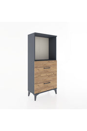 Hyperion Dolap Tek Raflı 2 Çekmeceli 60x44x134 - S50M030V6B