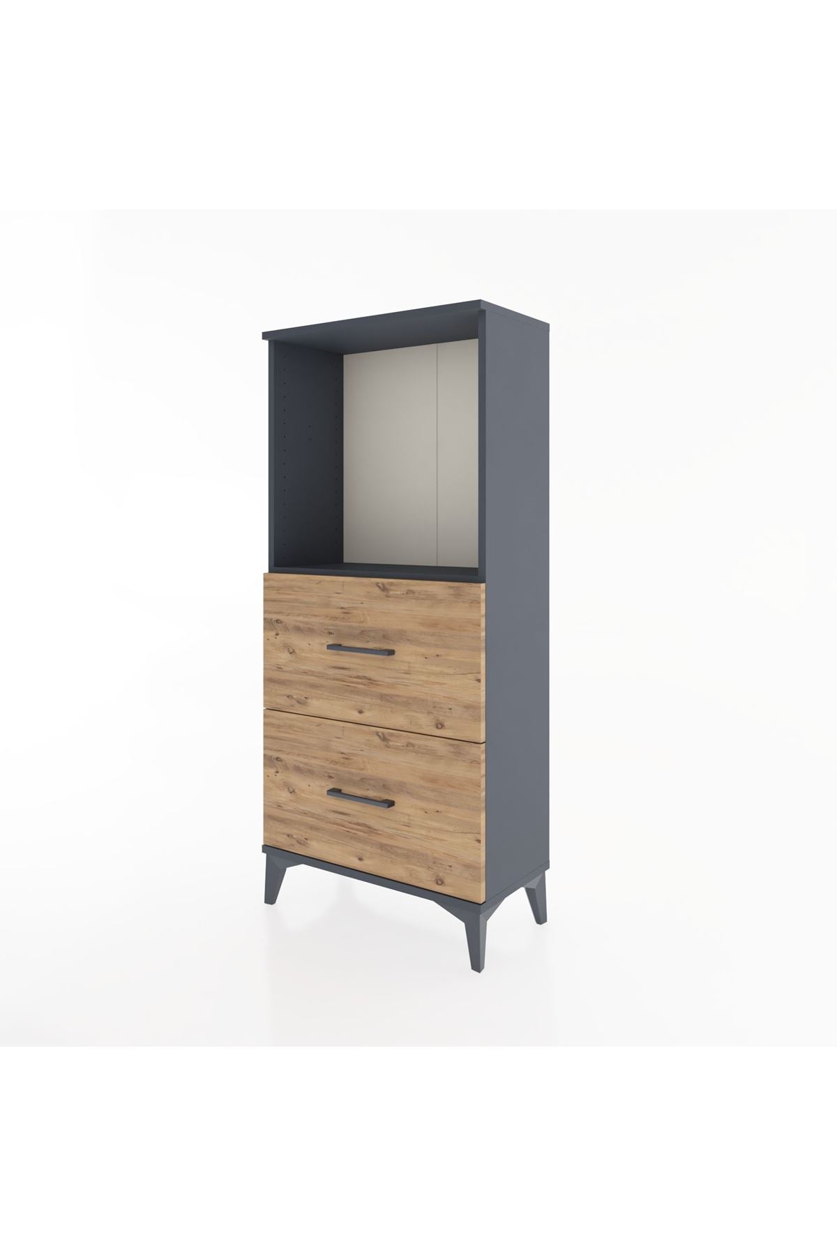 Hyperion Dolap Tek Raflı 2 Çekmeceli 60x44x134 - S50M030V6B