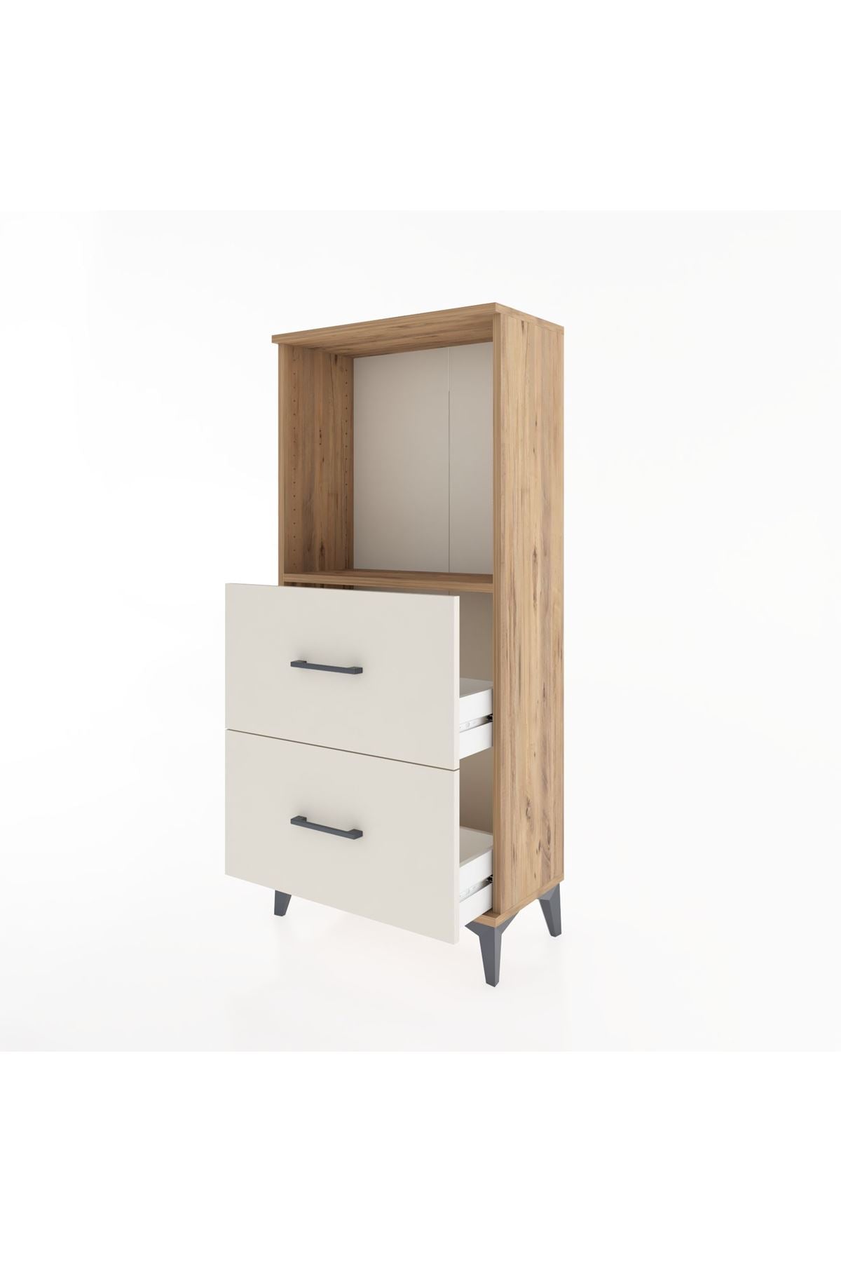 Hyperion Dolap Tek Raflı 2 Çekmeceli 60x44x134 - S50M030V7B