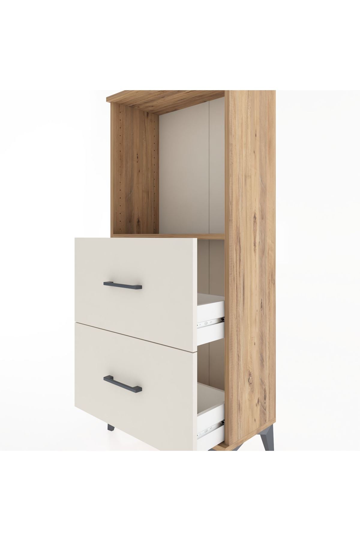 Hyperion Dolap Tek Raflı 2 Çekmeceli 60x44x134 - S50M030V7B