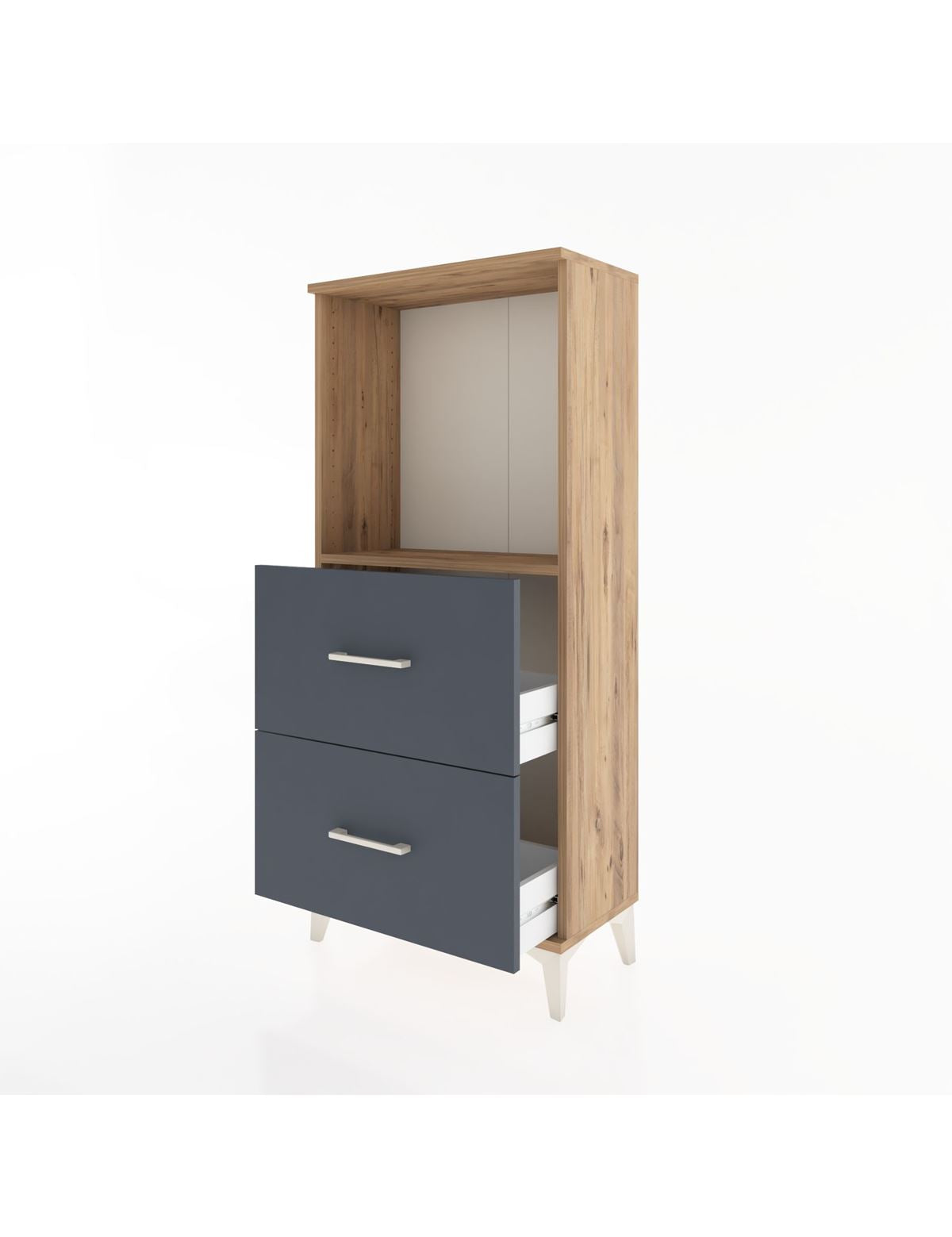Hyperion Dolap Tek Raflı 2 Çekmeceli 60x44x134 - S50M030V8B