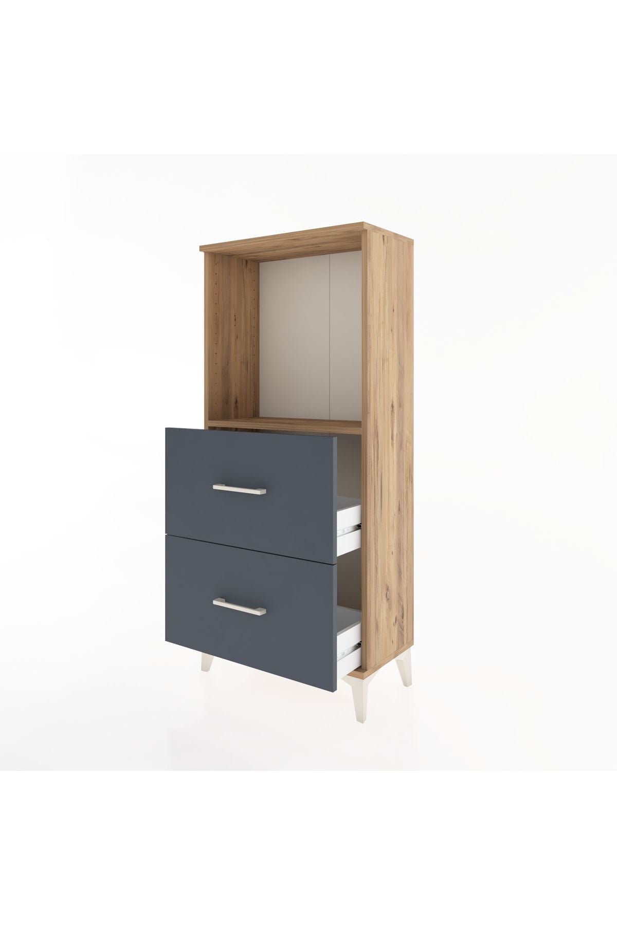 Hyperion Dolap Tek Raflı 2 Çekmeceli 60x44x134 - S50M030V8B