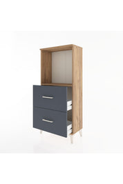 Hyperion Dolap Tek Raflı 2 Çekmeceli 60x44x134 - S50M030V8B