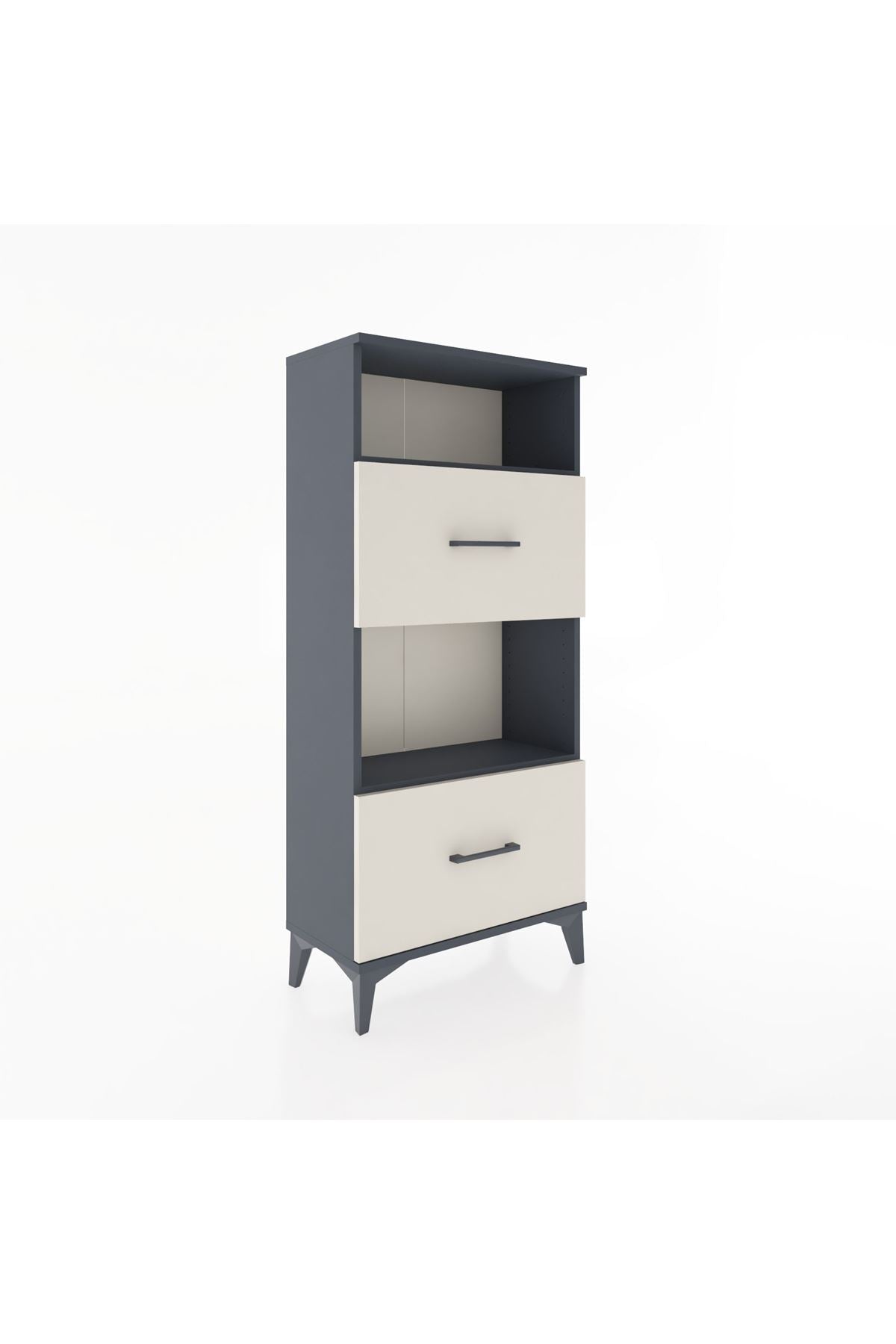 Hyperion Dolap 2 Raflı 2 Çekmeceli 60x44x134 Antrasit-Aytaşı