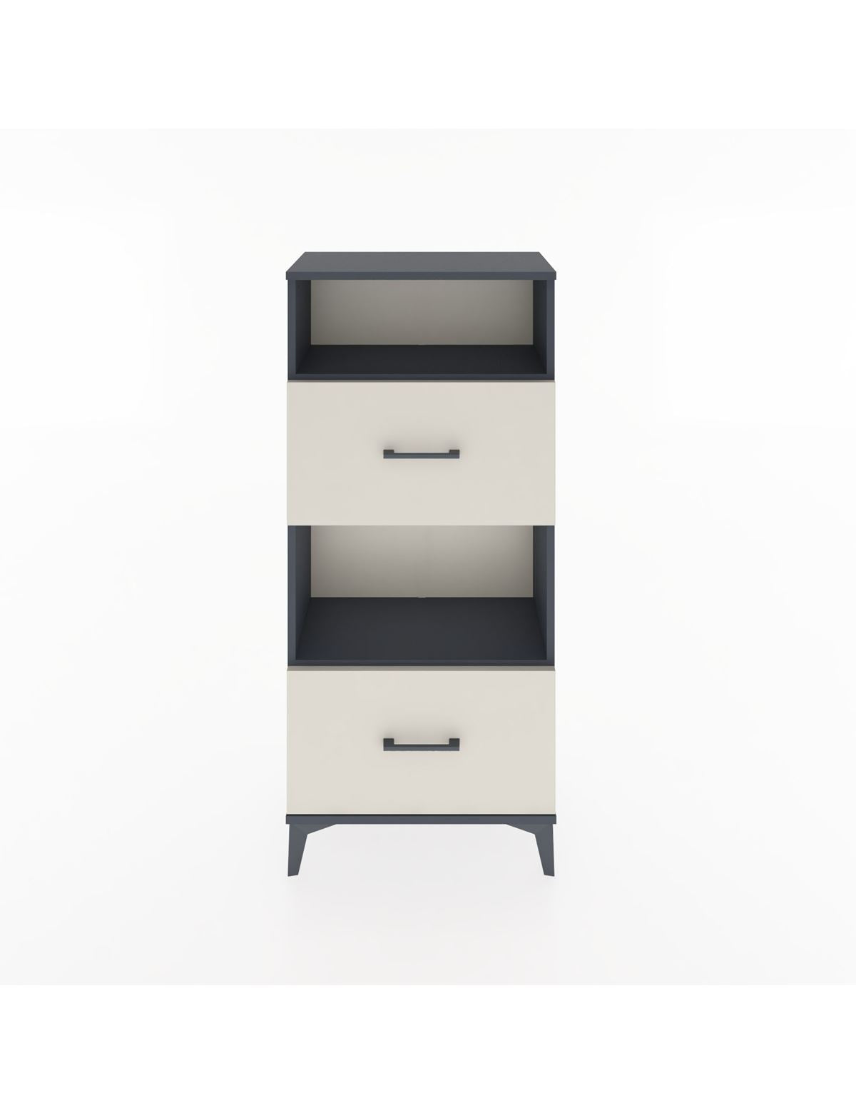 Hyperion Dolap 2 Raflı 2 Çekmeceli 60x44x134 Antrasit-Aytaşı