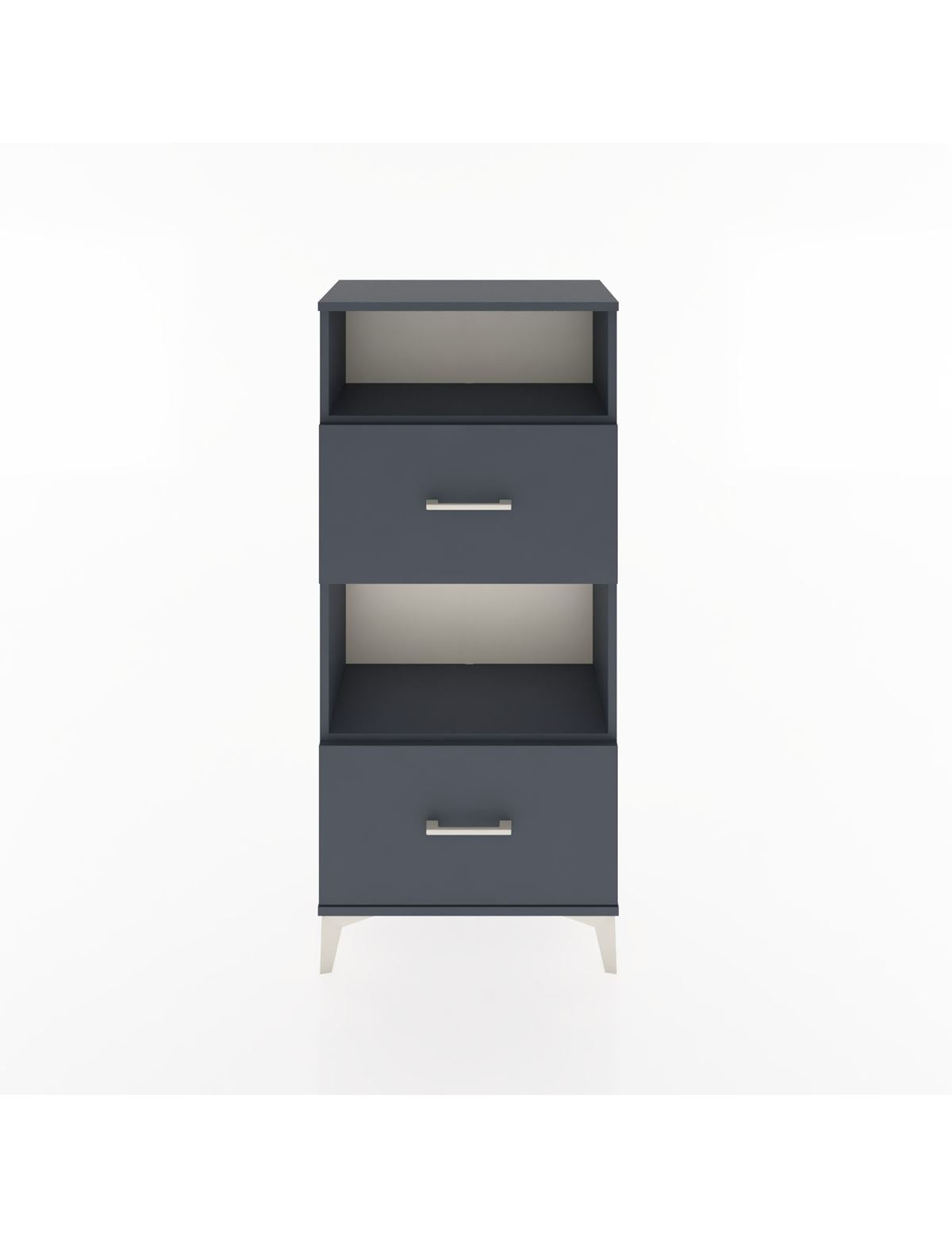 Hyperion Dolap 2 Raflı 2 Çekmeceli 60x44x134 Antrasit-Antrasit