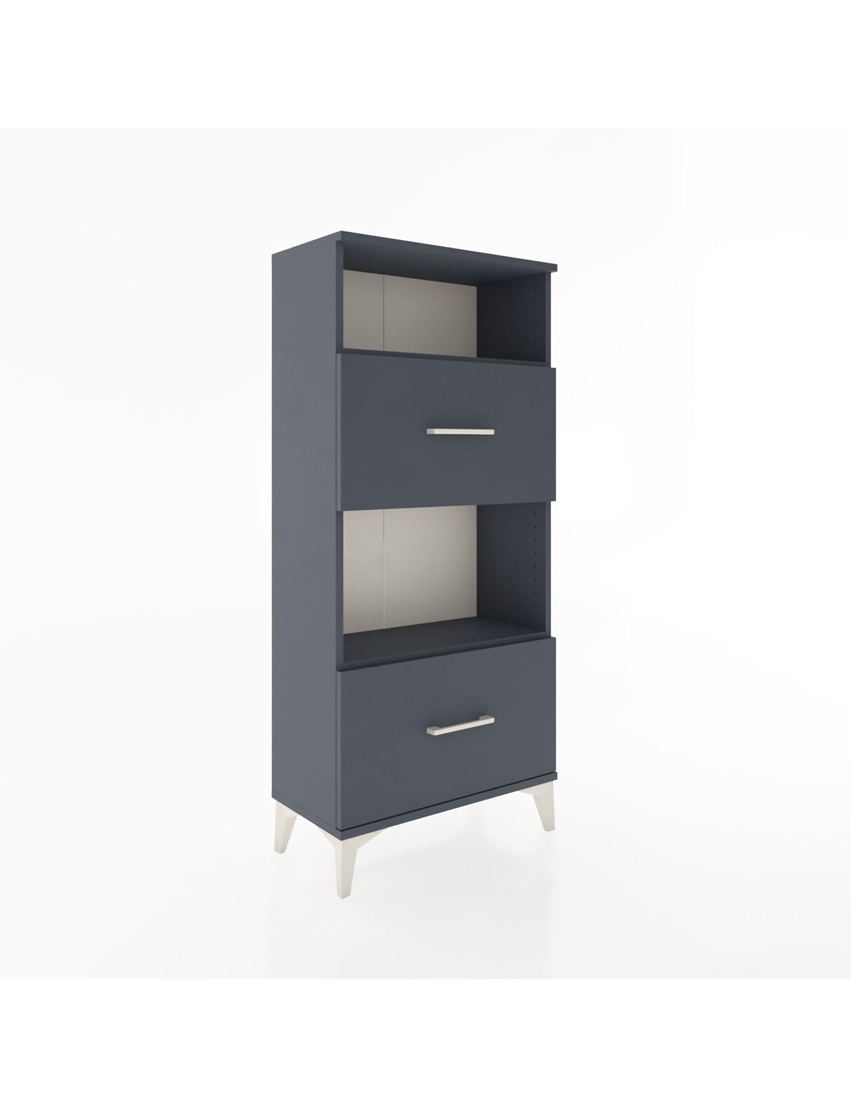 Hyperion Dolap 2 Raflı 2 Çekmeceli 60x44x134 Antrasit-Antrasit