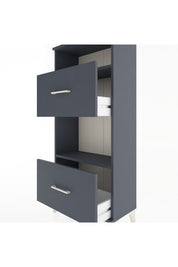 Hyperion Dolap 2 Raflı 2 Çekmeceli 60x44x134 Antrasit-Antrasit