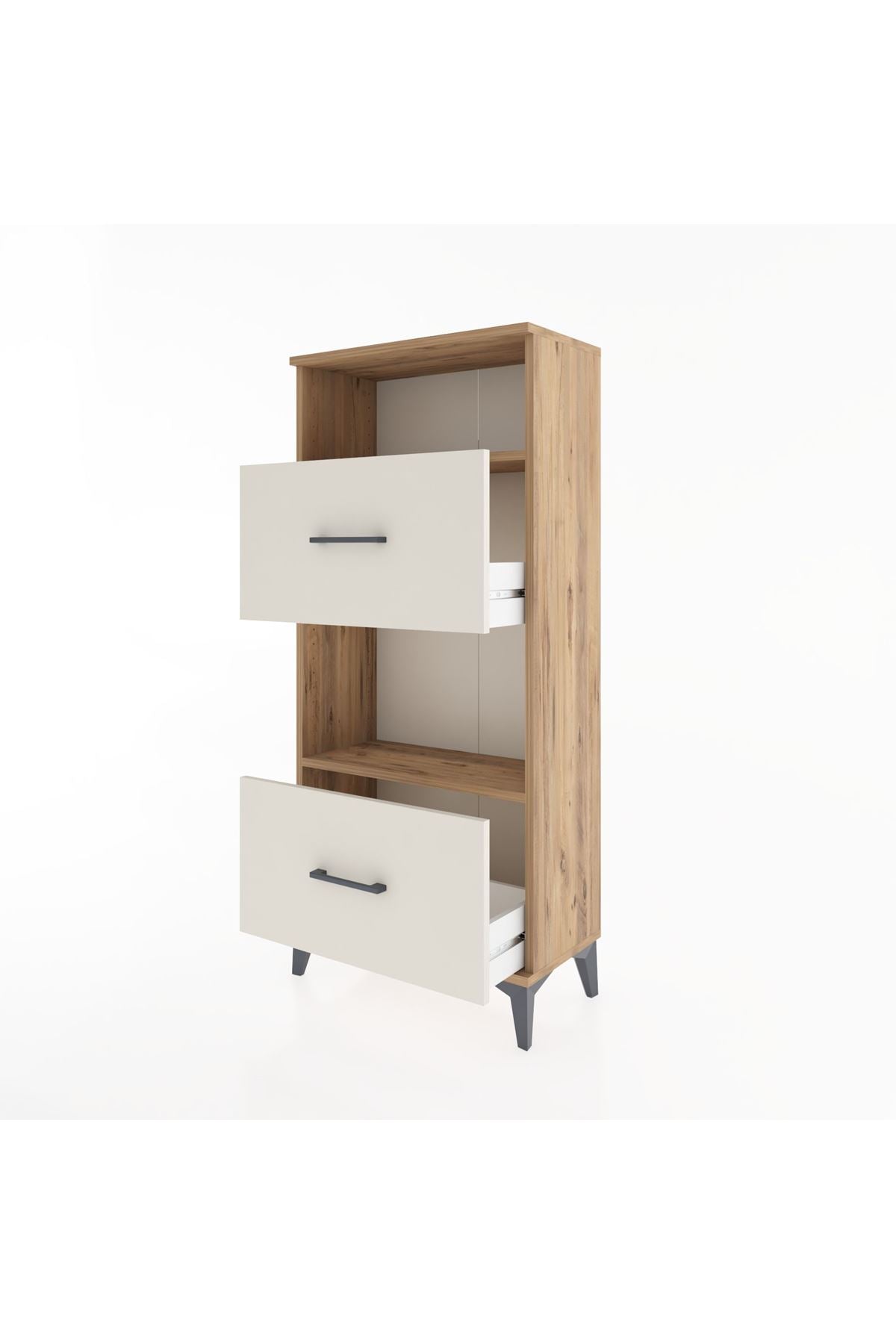 Hyperion Dolap 2 Raflı 2 Çekmeceli 60x44x134 Çam-Aytaşı