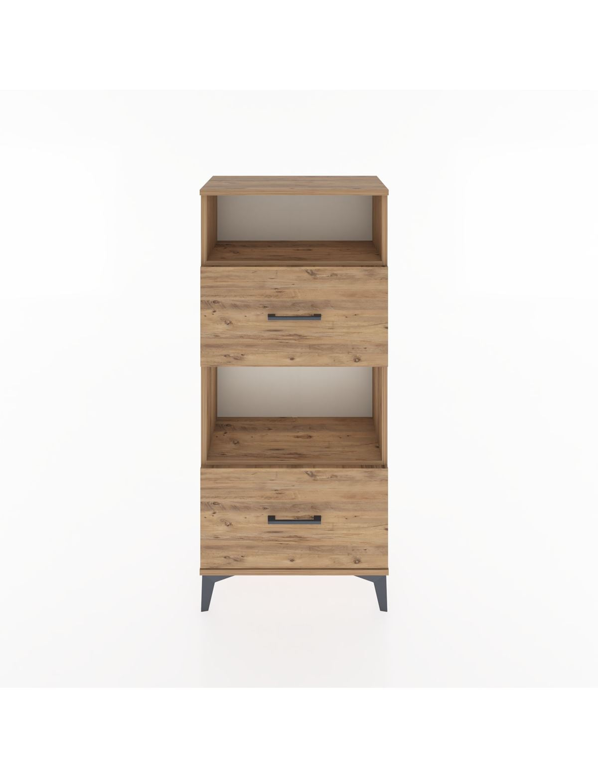 Hyperion Dolap 2 Raflı 2 Çekmeceli 60x44x134 Çam-Çam