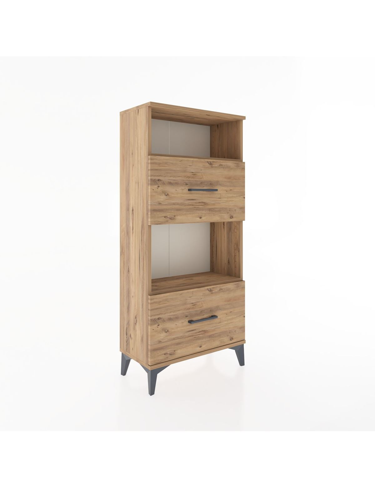 Hyperion Dolap 2 Raflı 2 Çekmeceli 60x44x134 Çam-Çam