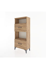 Hyperion Dolap 2 Raflı 2 Çekmeceli 60x44x134 Çam-Çam