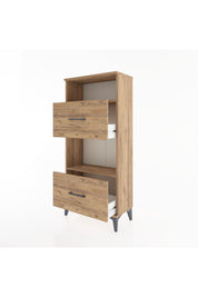 Hyperion Dolap 2 Raflı 2 Çekmeceli 60x44x134 Çam-Çam