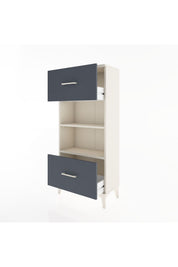 Hyperion Dolap 2 Raflı 2 Çekmeceli 60x44x134 Aytaşı-Antrasit