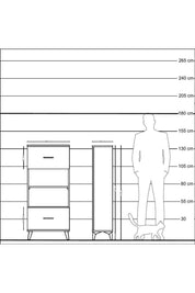 Hyperion Dolap 2 Raflı 2 Çekmeceli 60x44x134 Aytaşı-Antrasit