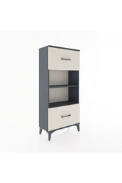 Hyperion Dolap 2 Raflı 2 Çekmeceli 60x44x134 Antrasit-Aytaşı