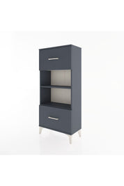 Hyperion Dolap 2 Raflı 2 Çekmeceli 60x44x134 Antrasit-Antrasit