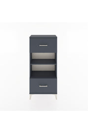 Hyperion Dolap 2 Raflı 2 Çekmeceli 60x44x134 Antrasit-Antrasit