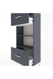 Hyperion Dolap 2 Raflı 2 Çekmeceli 60x44x134 Antrasit-Antrasit