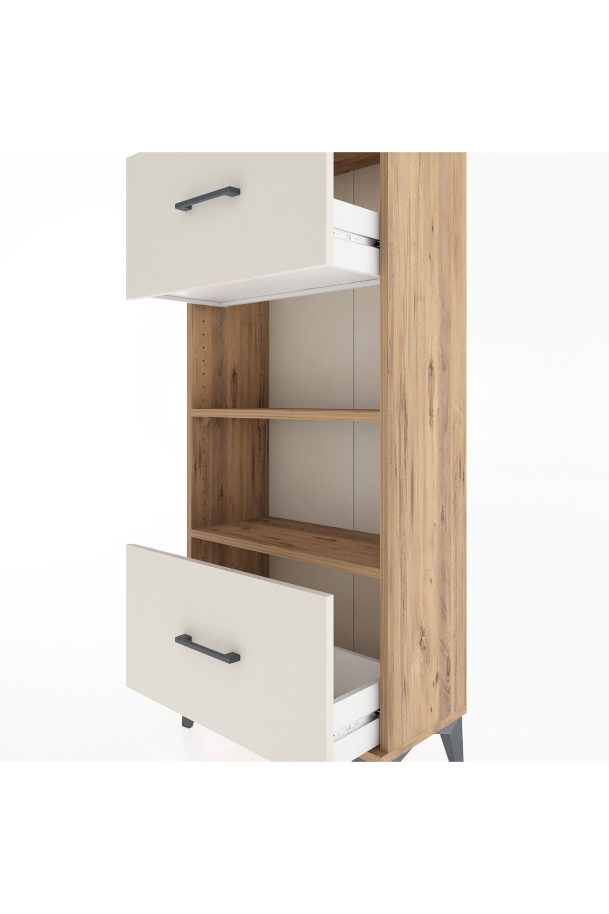 Hyperion Dolap 2 Raflı 2 Çekmeceli 60x44x134 Çam-Aytaşı
