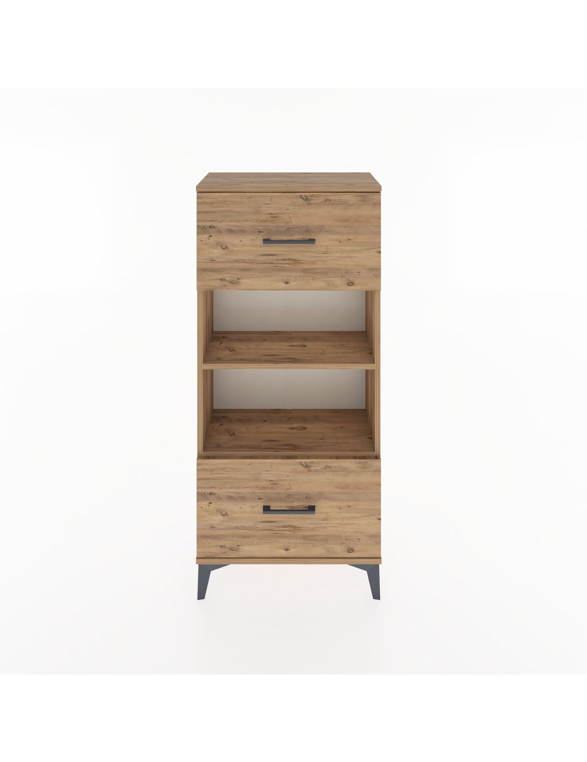 Hyperion Dolap 2 Raflı 2 Çekmeceli 60x44x134 Çam-Çam