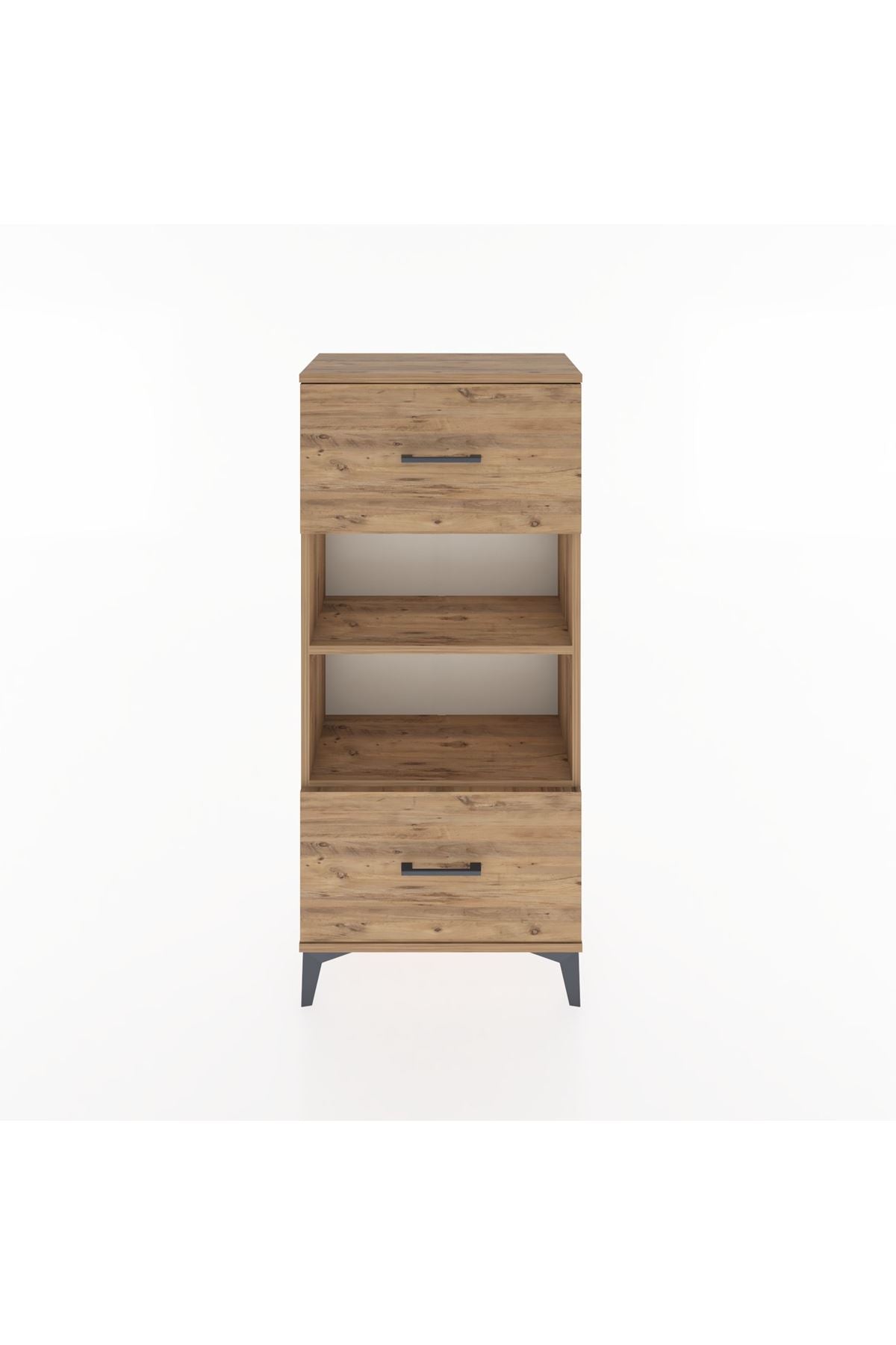 Hyperion Dolap 2 Raflı 2 Çekmeceli 60x44x134 Çam-Çam